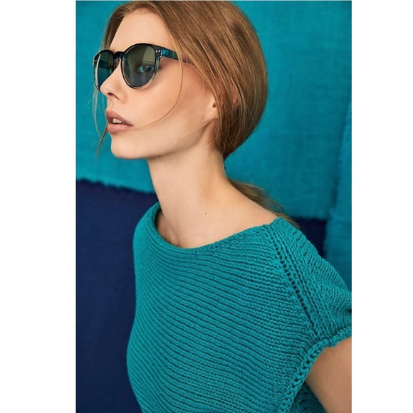 Moth teal colored knit top - Picture 1 of 8